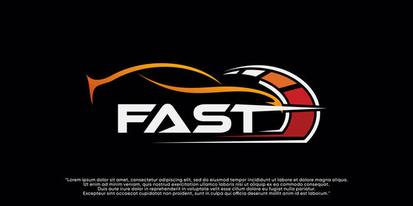 Fast Speed indicator vector logo design Premium Vector