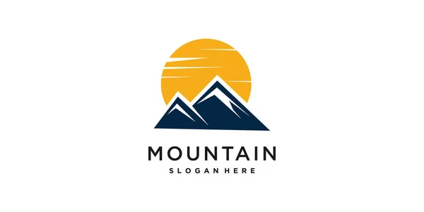 Mountain Logo Design Vorlage Mit Luxus Konzept Premium Vector Teil — Stockvektor