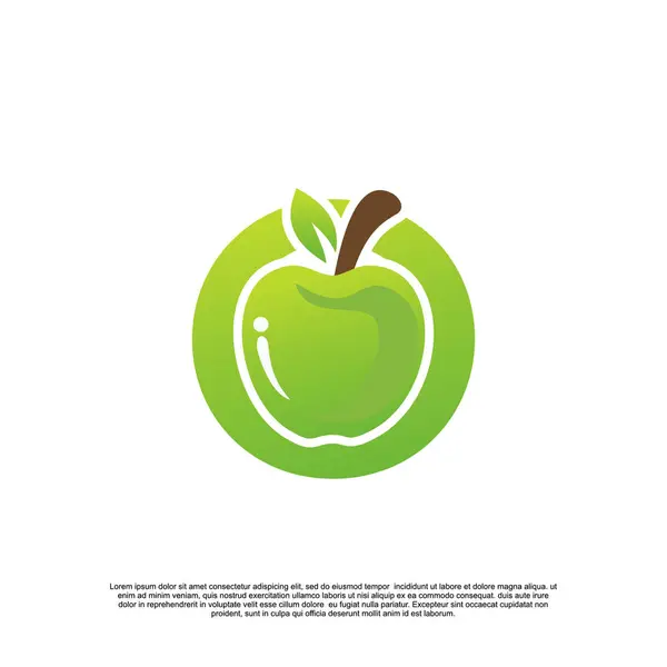 Lettera Logo Design Con Frutta Modello Logo Fresco Premium Vector — Vettoriale Stock