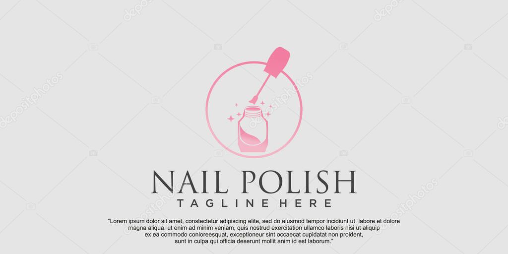 Vector female manicure logo fingers and nails symbol Premium Vector