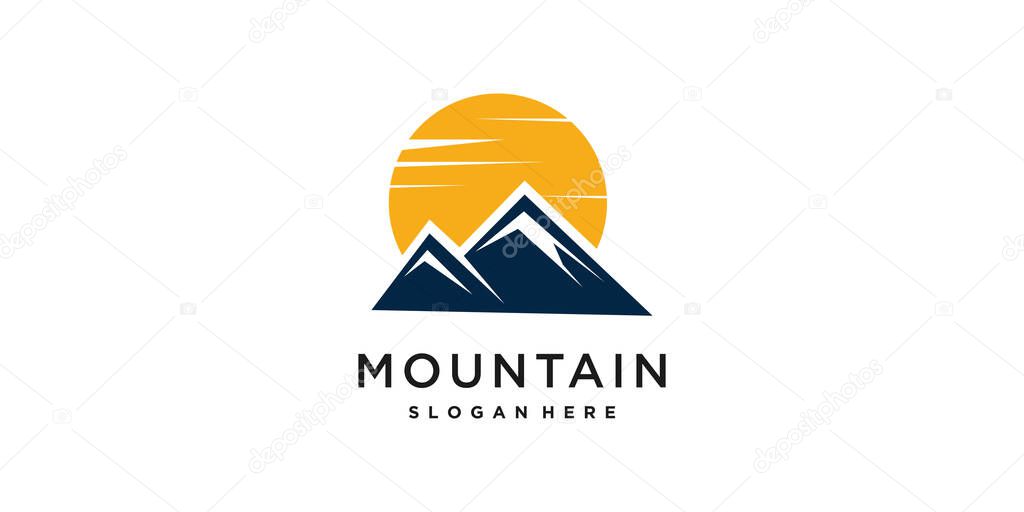 Mountain logo design template with luxury concept Premium Vector Part 1