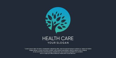 Healthcare logo with modern creative abstract concept clipart