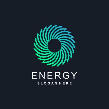 Modern soyut tarzda enerji logosu vektör fikri