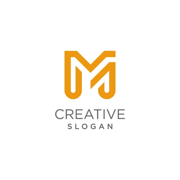 Carta Logotipo Vetor Com Ideia Criativa Simples Moderna — Vetor de Stock