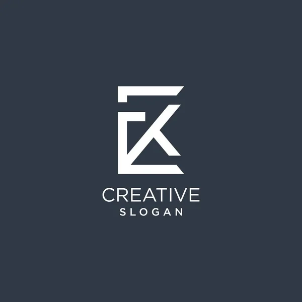 Логотип Буквы Современной Творческой Простой Идеей — стоковый вектор