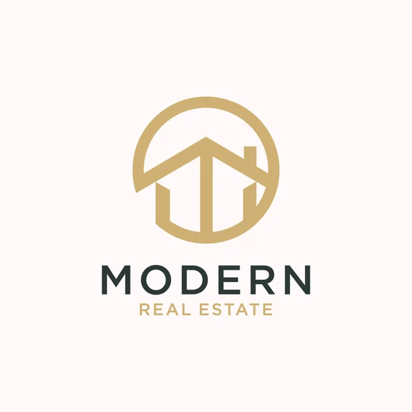 Idéia Projeto Logotipo Construção Com Conceito Moderno — Vetor de Stock