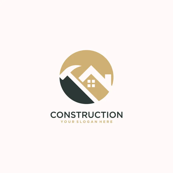 Idée Conception Logo Construction Avec Concept Moderne — Image vectorielle