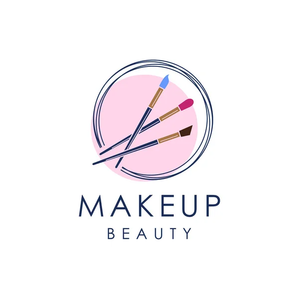 Conception Logo Maquillage Avec Idée Style Unique Moderne — Image vectorielle