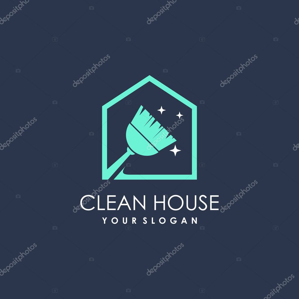 Clean logo vector idea with modern abstract style