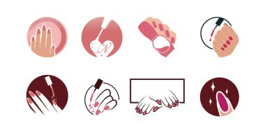 Yaratıcı konsept Premium Vektör ile oje seti logosu tasarımı