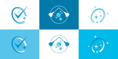 Temiz logo tasarımını eşsiz stil Premium Vektörü ile ayarla