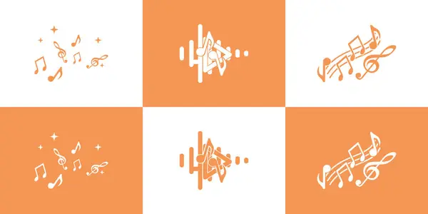 Diseño Del Logo Musical Concepto Único Con Ecualizador Vector Premium — Vector de stock