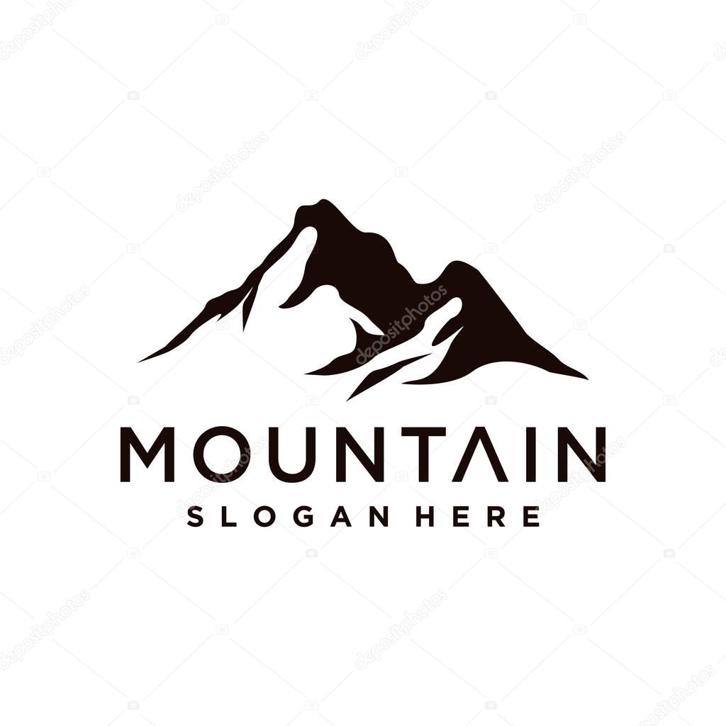 Mountain logo vector with creative modern idea concept