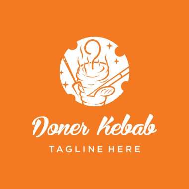 Restoran için modern konsept logo tasarım element vektörü