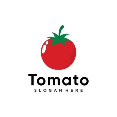 Yaratıcı konsept Premium Vektörü olan domates logosu tasarımı
