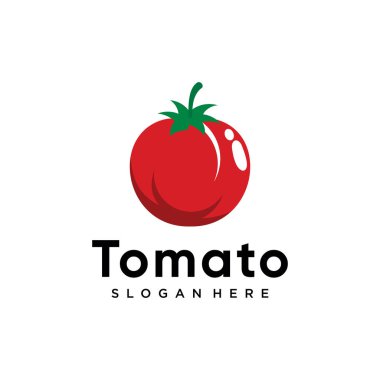 Yaratıcı konsept Premium Vektörü olan domates logosu tasarımı