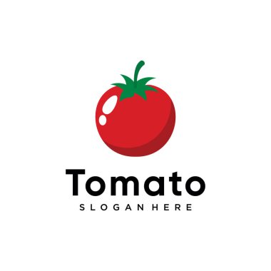 Yaratıcı konsept Premium Vektörü olan domates logosu tasarımı