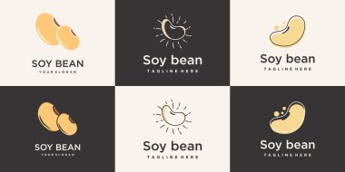 soya fasulyesi vektörü düz illüstrasyon organik baklagiller baklagiller Premium Vecto