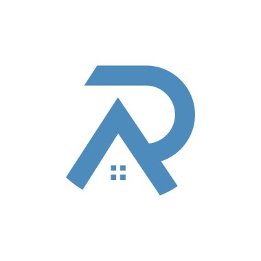 Harf R tasarım fikri modern iş konseptiyle