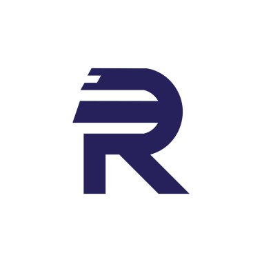 Harf R tasarım fikri modern iş konseptiyle