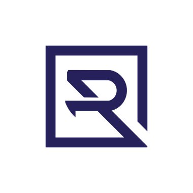 Harf R tasarım fikri modern iş konseptiyle