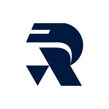 İş için R R harfi logo şablonu simgeleri