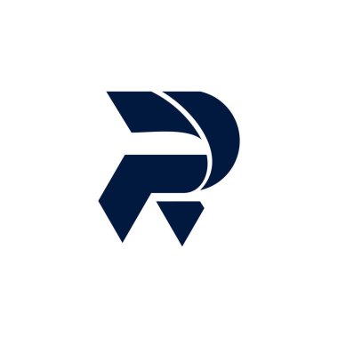 İş için R R harfi logo şablonu simgeleri