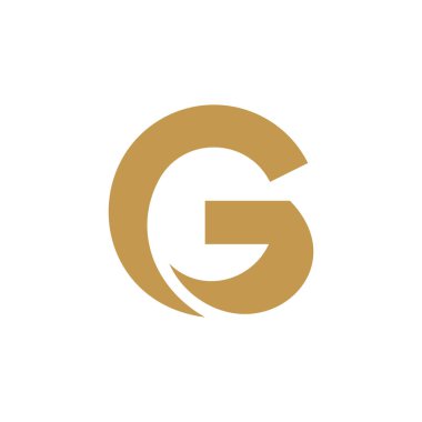 Basit fikir tasarımlı G harfi logosu 