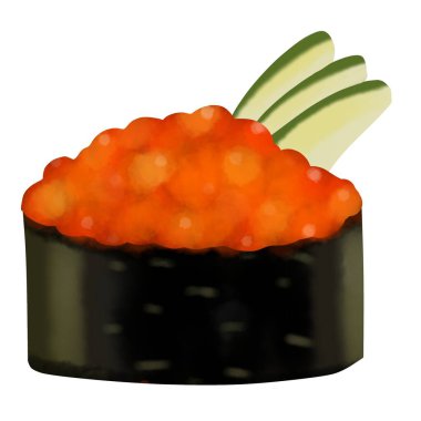 Beyaz arkaplanda suşinin vektör çizimi