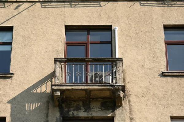 Massive Balcony Historical Building Metal Fence — Stock Photo, Image