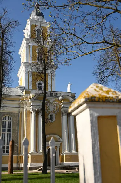 Historicista Edificio Catedral Ciudad Panevezys Lituania — Foto de Stock