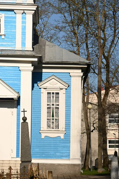 Vieille Église Historique Bois Ville Panevezys — Photo