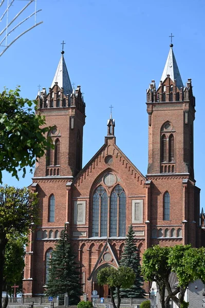 Gotische Kirche Der Himmelfahrt Christi Kupikis Litauen — Stockfoto