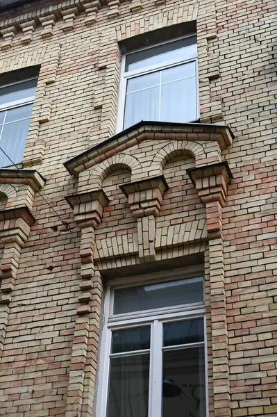 Фасад Окнами Окнами — стоковое фото