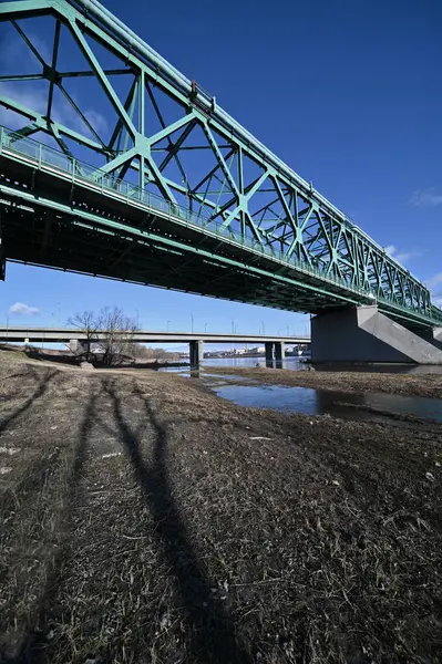 Міст Над Річкою Каунасом Литвою Стокове Зображення