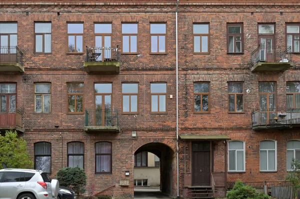Kaunas, Litvanya 'daki eski tuğla duvar
