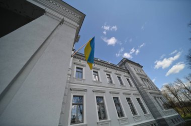 Rusya Federasyonu 'nun bayrağı Dalma, Litvanya şehrinde