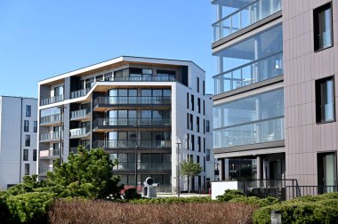 Modern apartman binası. Modern apartman binaları, kaunalar, Litvanya