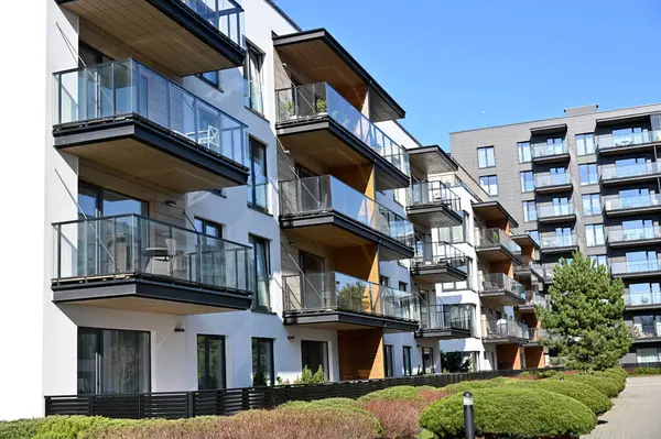 Yeni modern apartman dış görünüşü, kaunalar, Litvanya