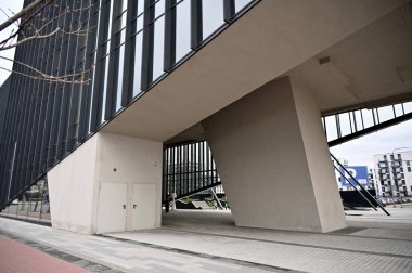 Vilnius, Litvanya 'da modern bir bina manzarası