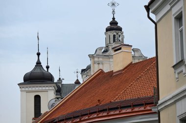Eski şehir Vilnius, Litvanya 'nın manzarası