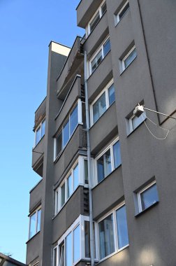 modern apartman cephesi, mimari