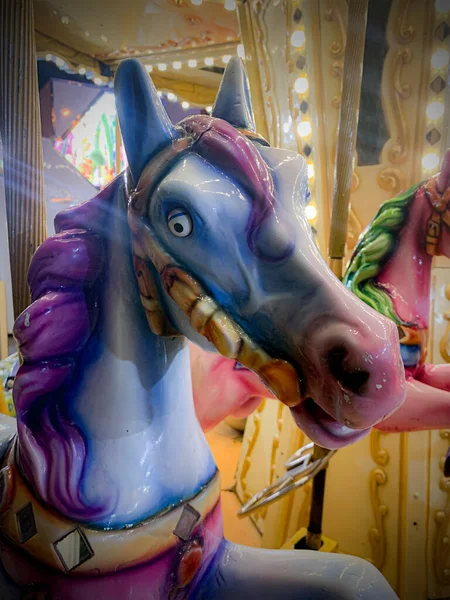 Carousel Horse Amusement Park — Stock Photo, Image