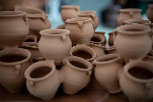 Stock image clay pottery in the workshop