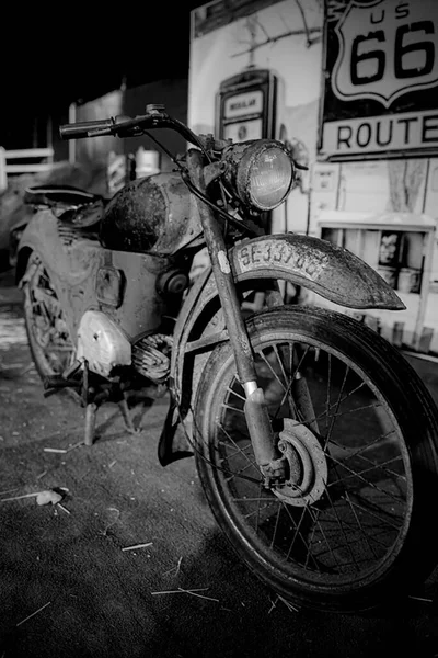Motocicletta Notte — Foto Stock