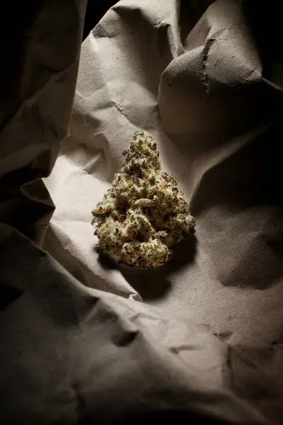 Cannabis Papieren Zak Met Schaduwen — Stockfoto