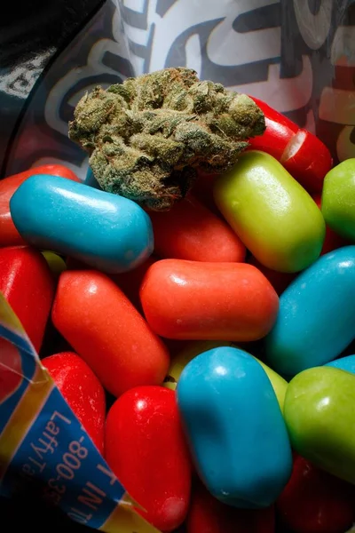 Cannabis Candy Shadows — Stock Photo, Image