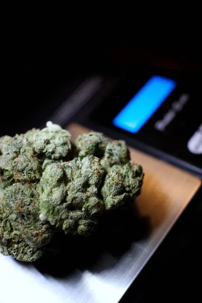 Cannabis Schaal Wegen — Stockfoto