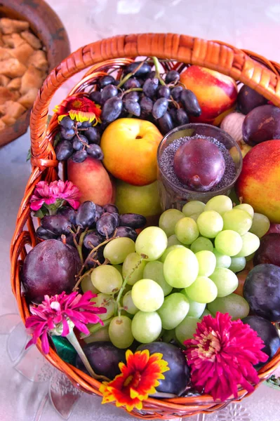 Cesta Frutas Fiesta Del Salvador Spasa — Foto de Stock