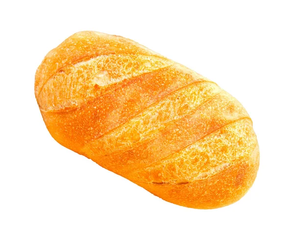 白色背景的自制白面包 — 图库照片